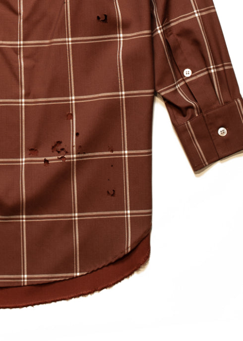 SH-SV-NSS-1003 / Rumi's Wool L/SL Shirt Ver,Perfect Blue