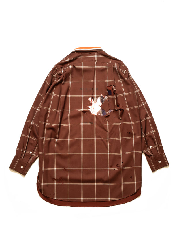 SH-SV-NSS-1003 / Rumi's Wool L/SL Shirt Ver,Perfect Blue
