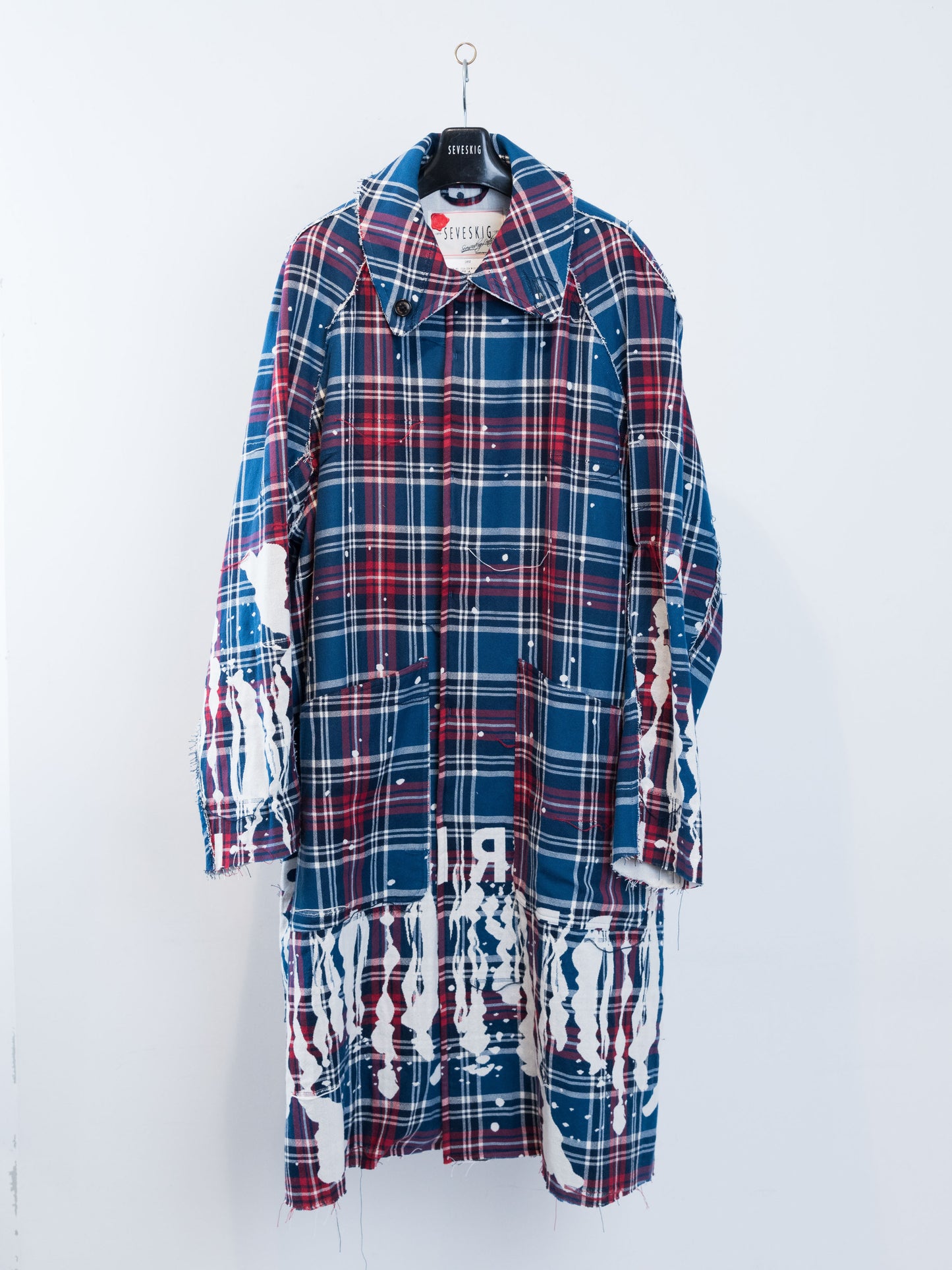 CO-SV-NYA-1002 / Melting Plaid Duster Coat