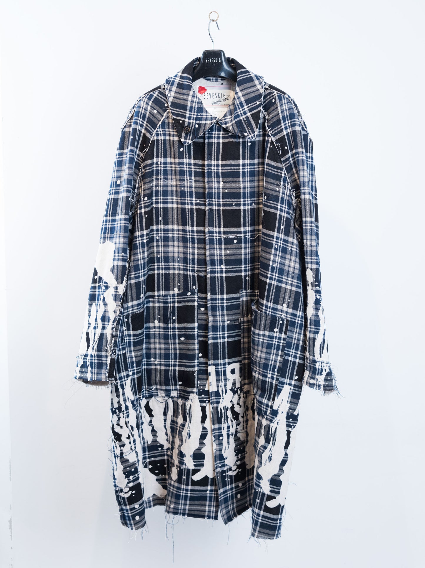 CO-SV-NYA-1002 / Melting Plaid Duster Coat