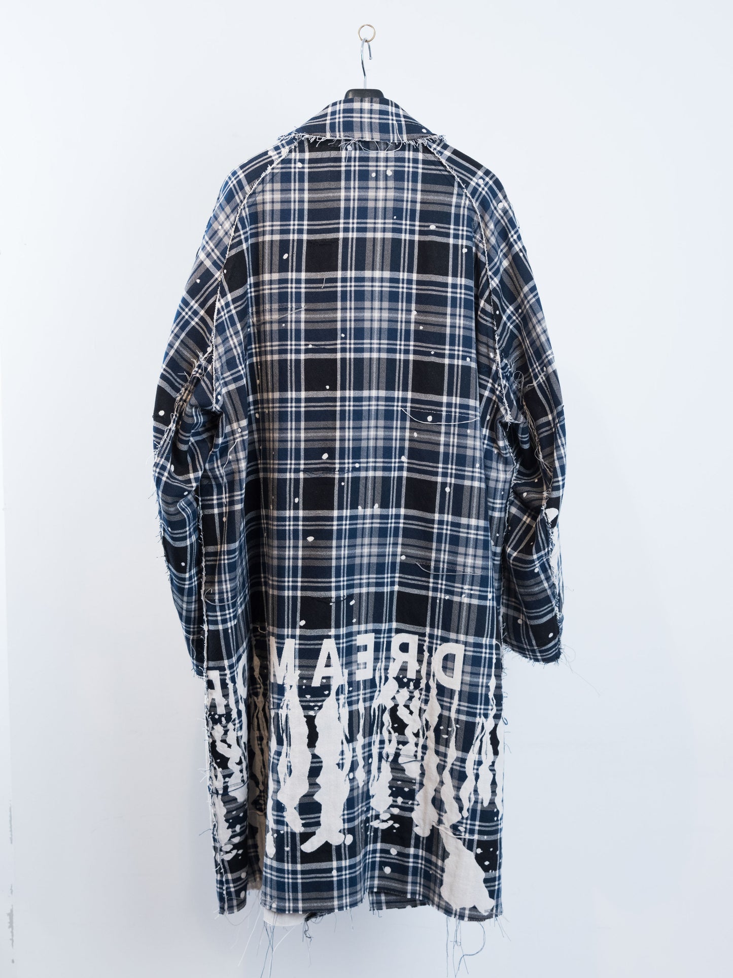 CO-SV-NYA-1002 / Melting Plaid Duster Coat