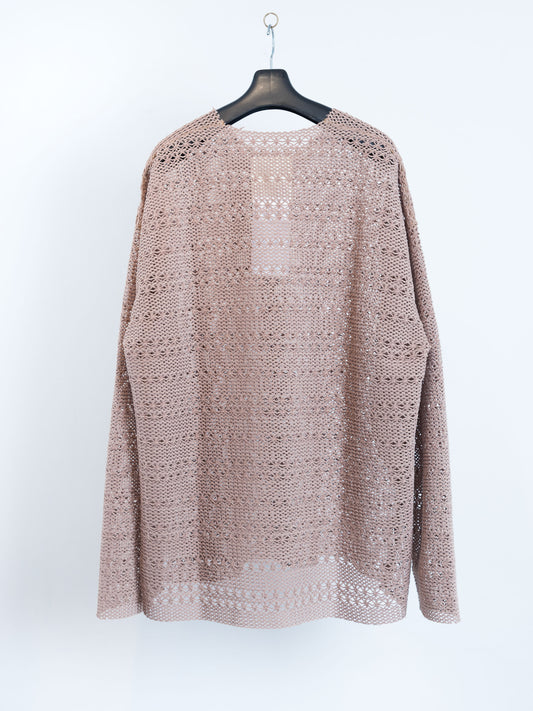 CT-SV-NYA-1003 / Chenille yarn Mesh L/SL Tee