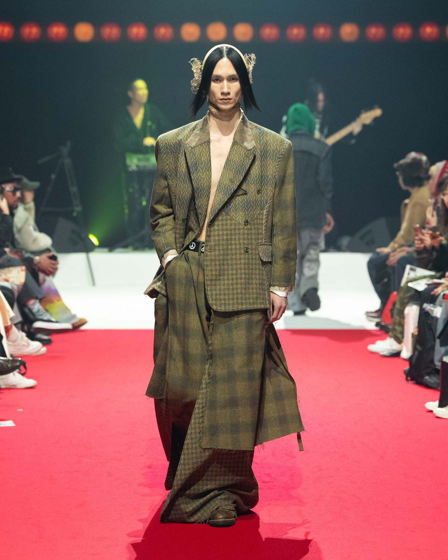 PT-SV-NGA-1007/Rustic Tweed Wide Trousers