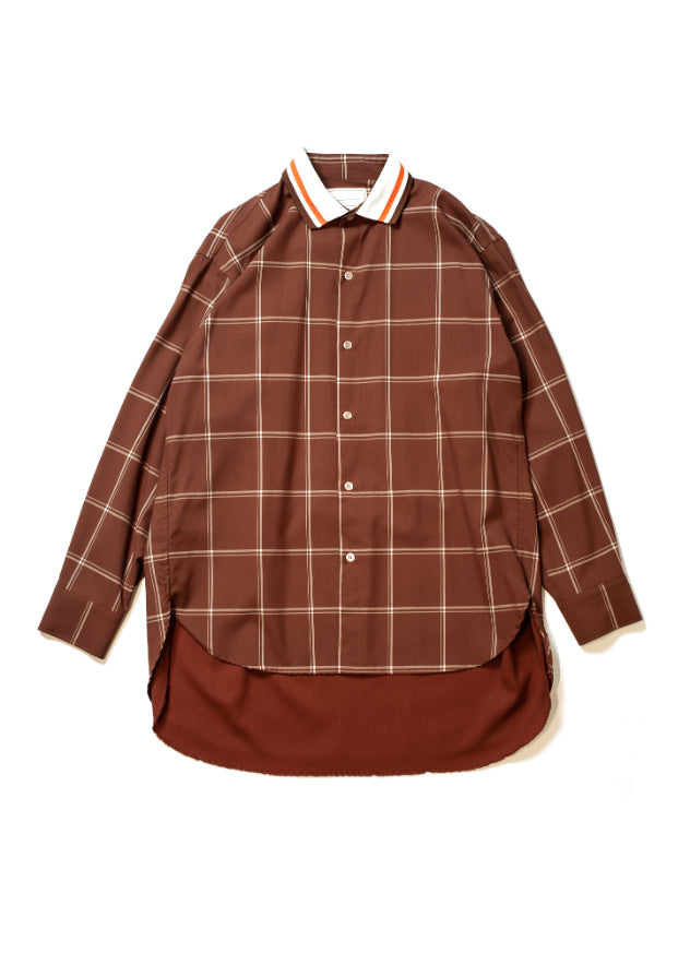SH-SV-NSS-1003 / Rumi's Wool L/SL Shirt Ver,Perfect Blue