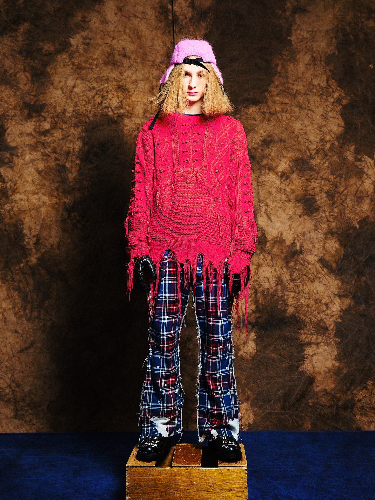 PT-SV-NYA-1005 / Melting Plaid Slacks