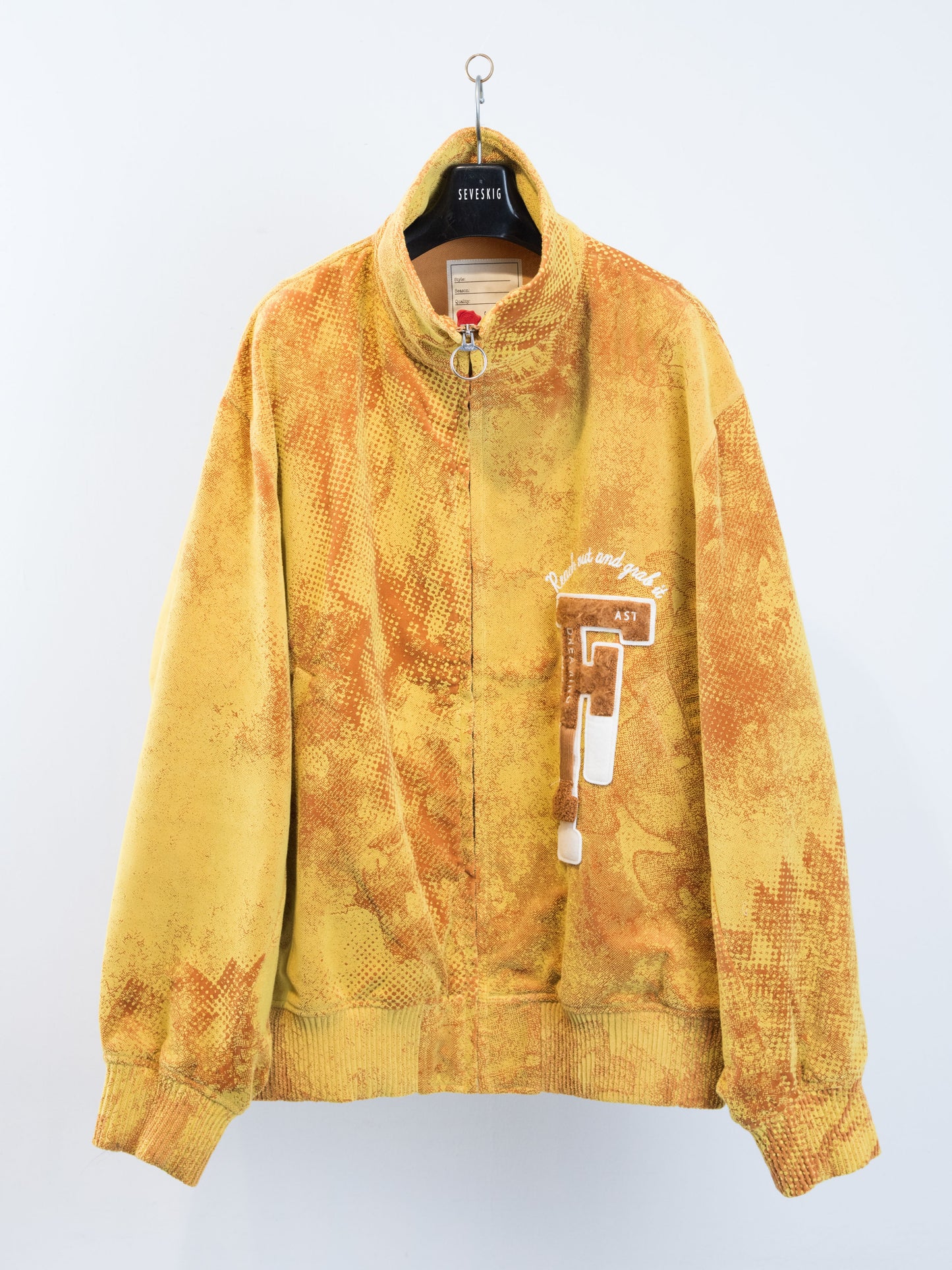 JK-SV-NYA-1003/Flocked Velvet Track Jacket