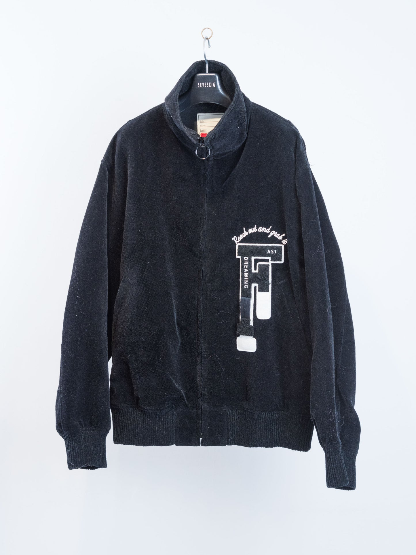 JK-SV-NYA-1003/Flocked Velvet Track Jacket