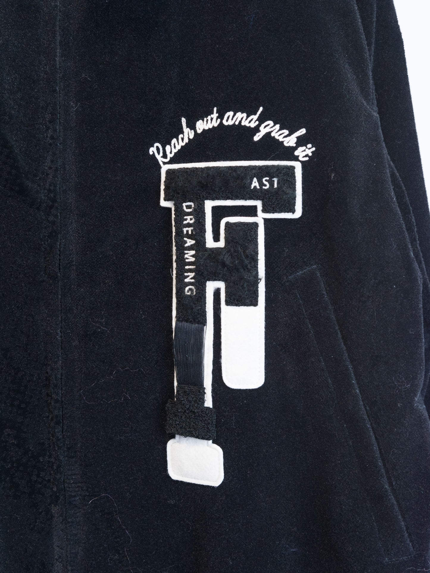 JK-SV-NYA-1003/Flocked Velvet Track Jacket