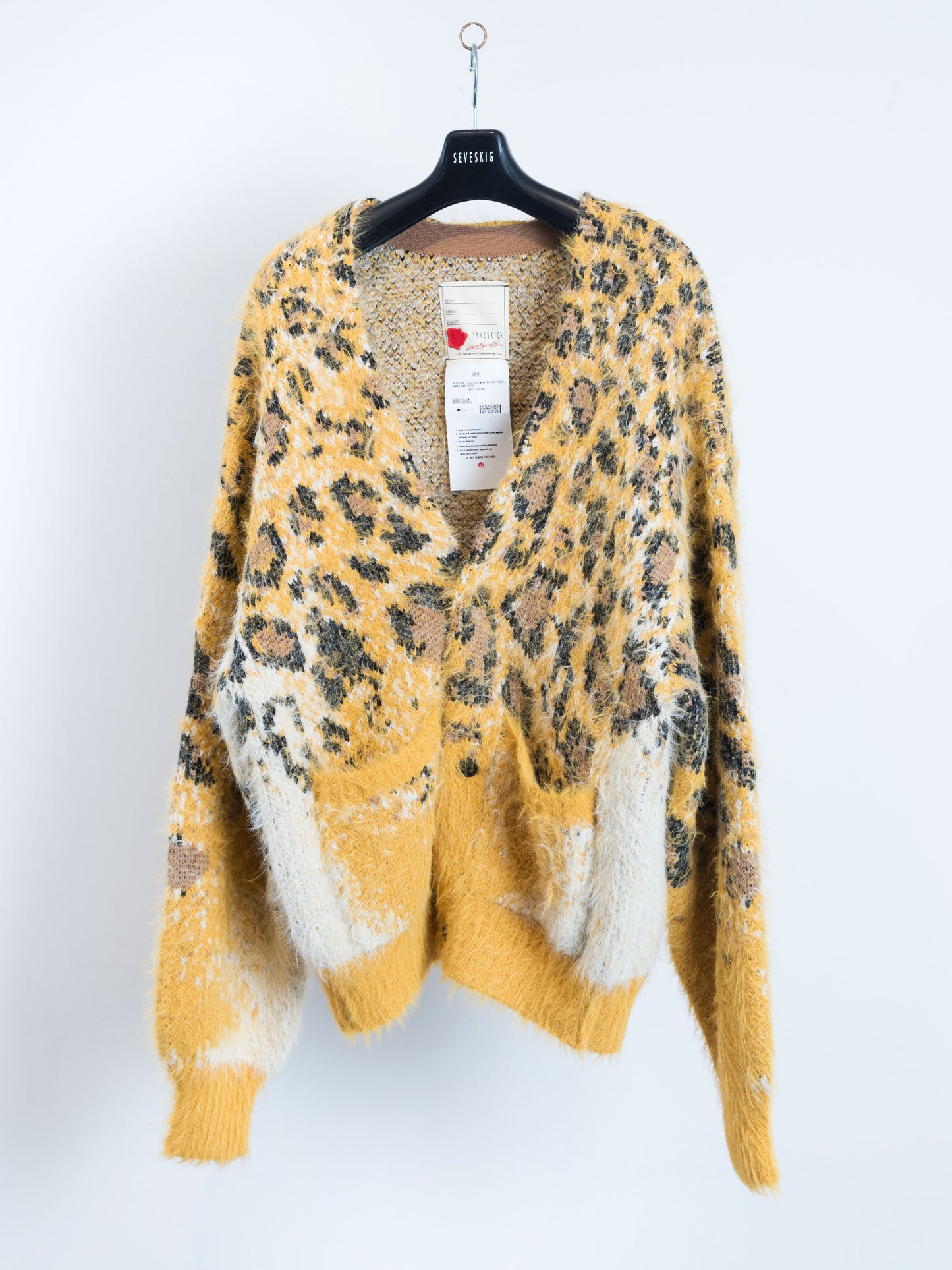 KN-SV-NYA-1002 / Fading Leopard Knit Cardigan