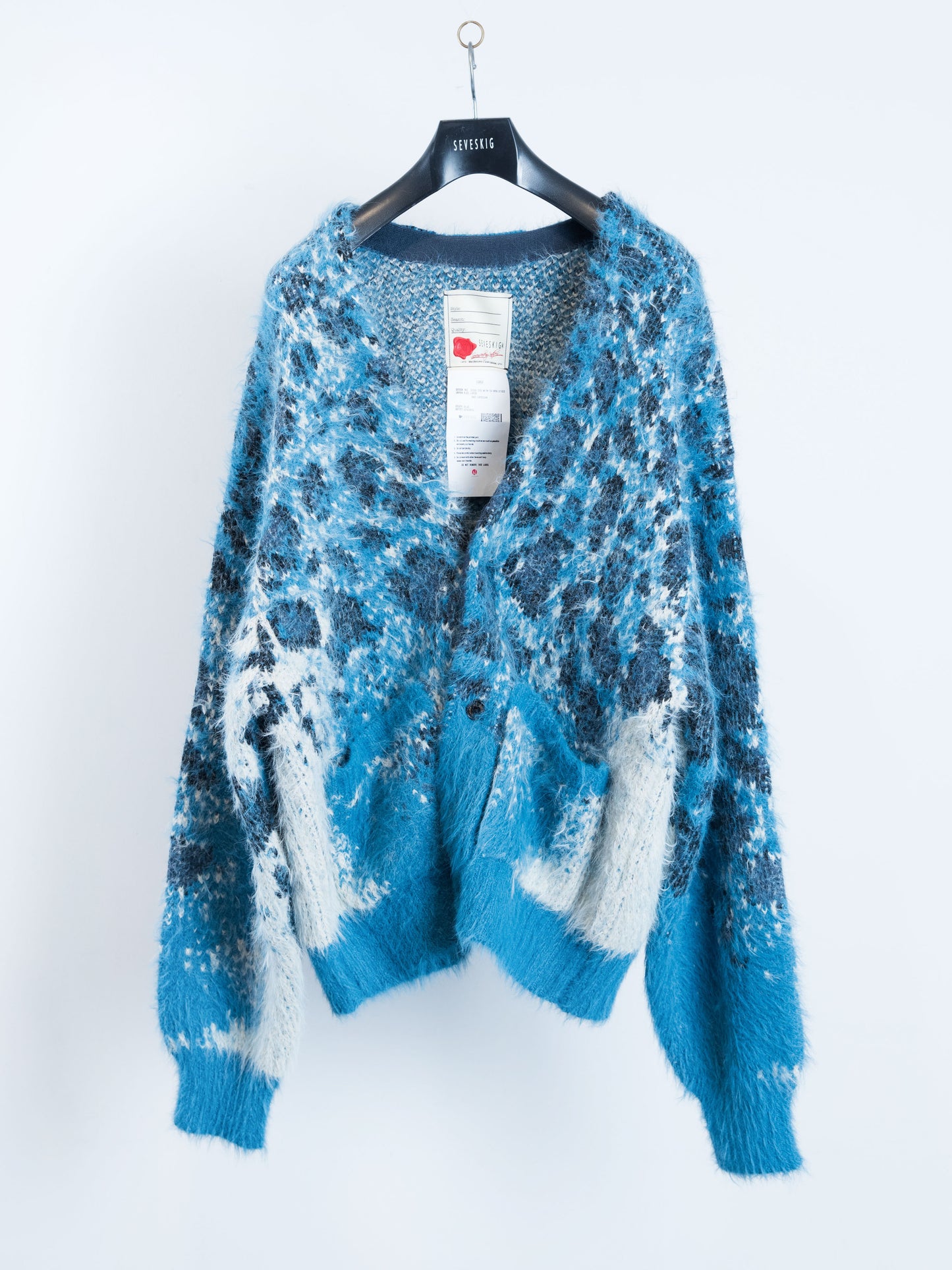 KN-SV-NYA-1002 / Fading Leopard Knit Cardigan