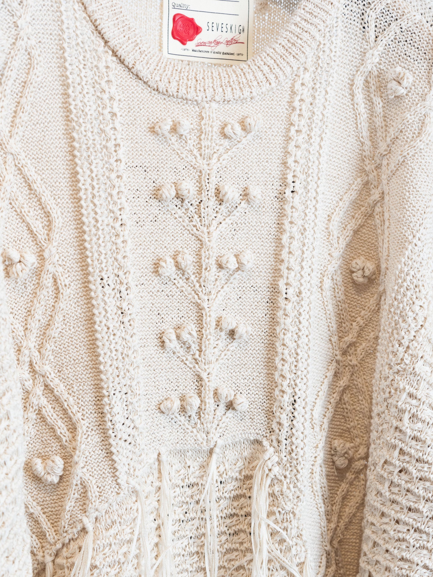 KN-SV-NYA-1004 / Melting Cable Knit Pullover
