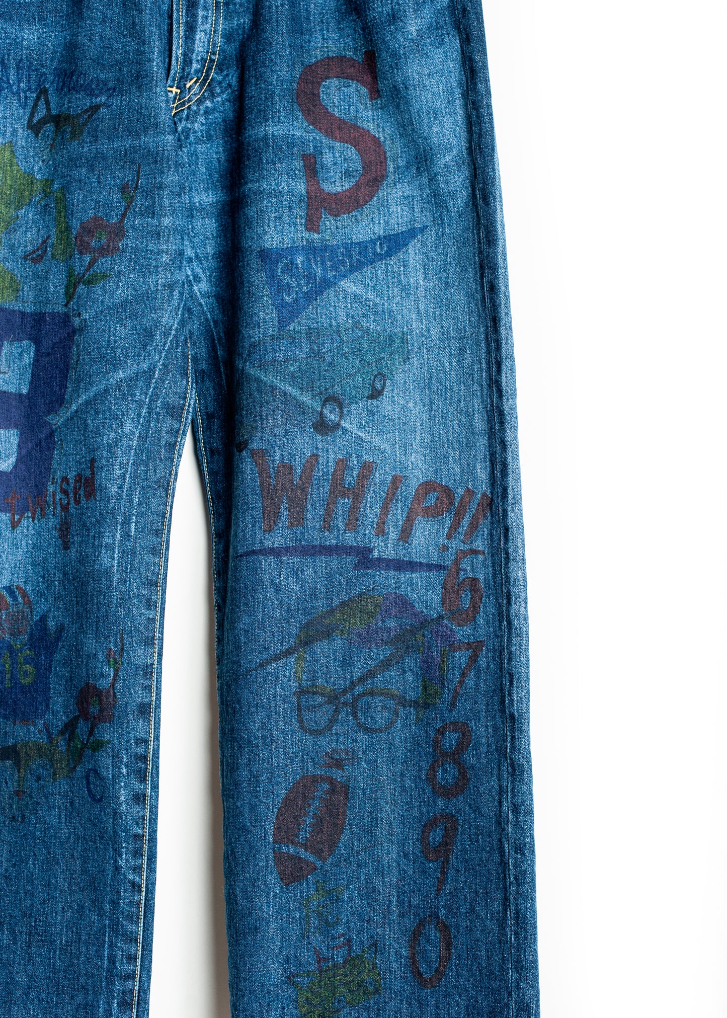 PT-SV-NGA-1004 / Graffiti 5P Denim Pants Ver,Ridawo