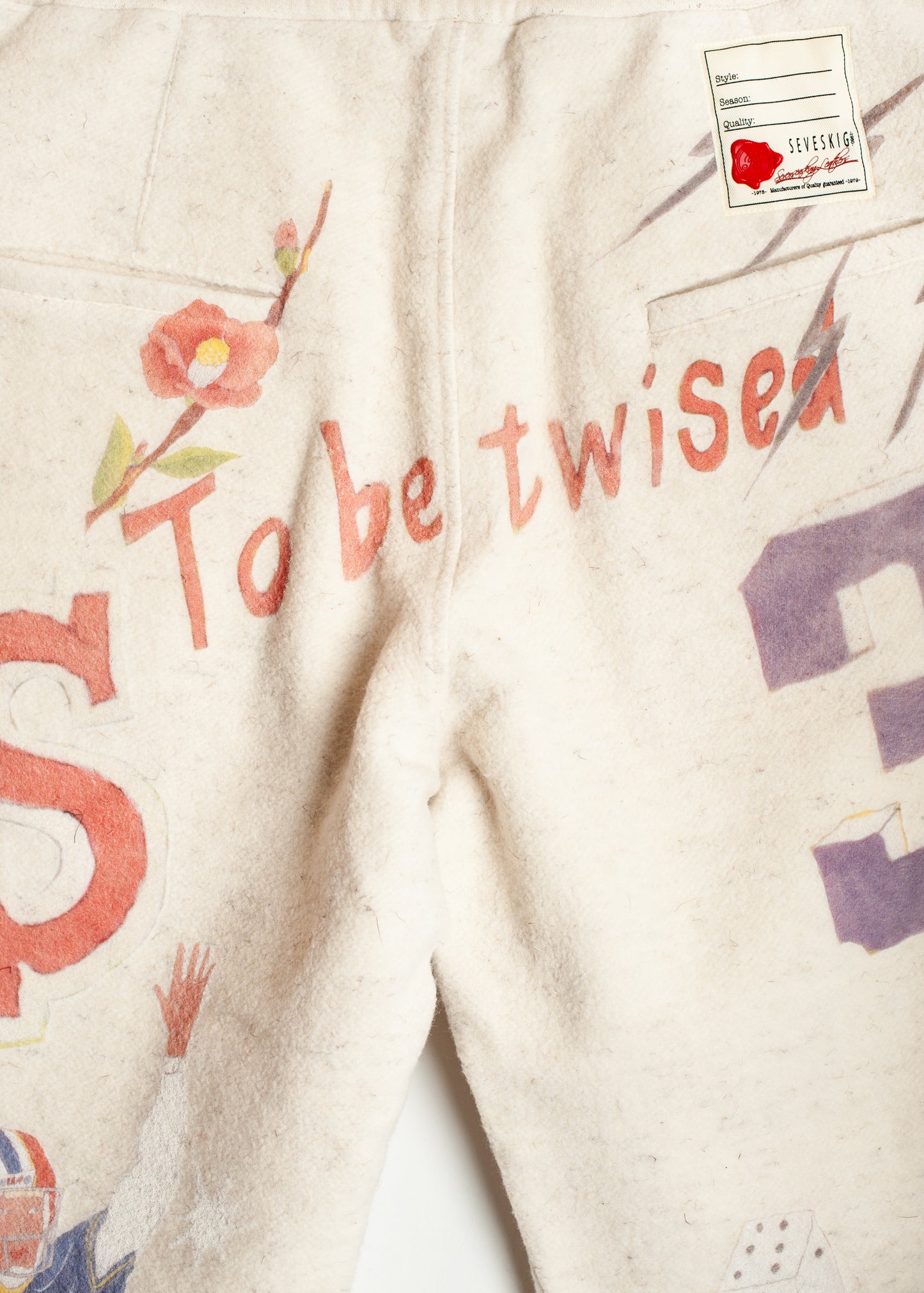 PT-SV-NGA-1012 / Graffiti Wool Sweat Pants
