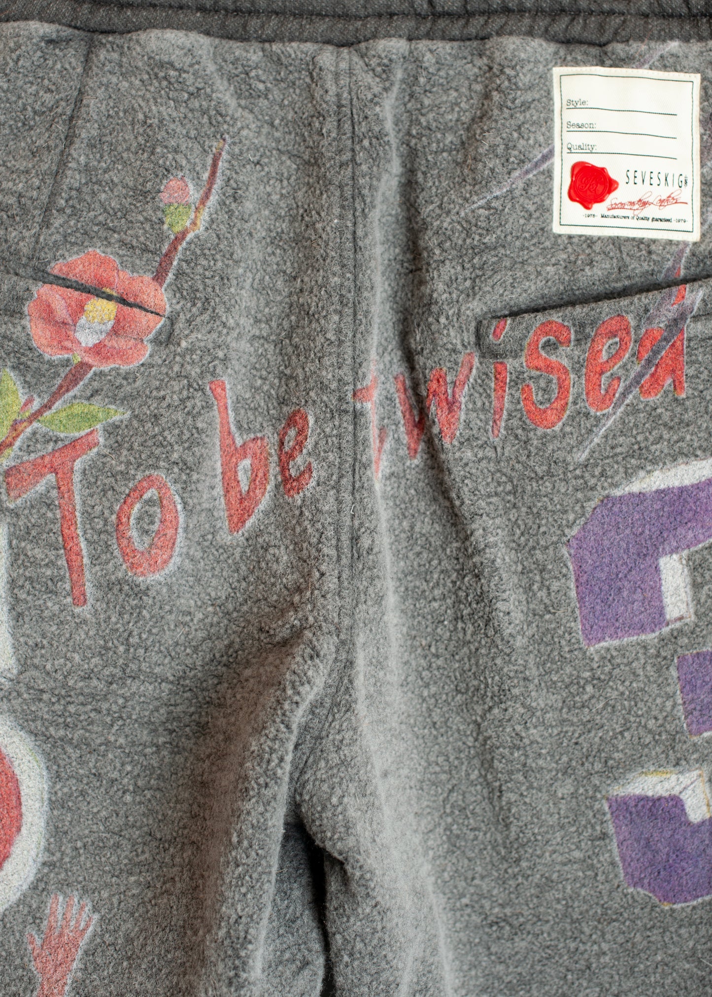 PT-SV-NGA-1012 / Graffiti Wool Sweat Pants