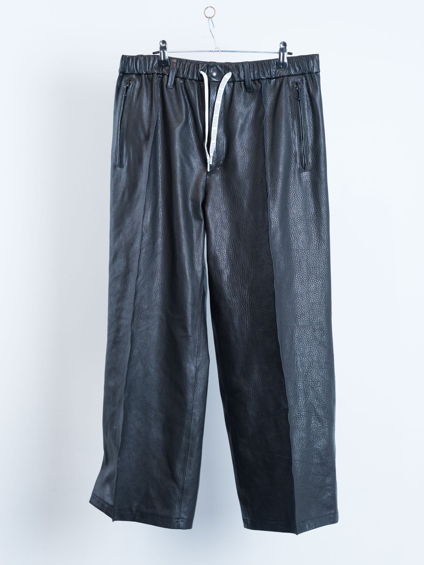 PT-SV-NYA-1001 / Japanese Cowhide Wide-Leg Track Pants