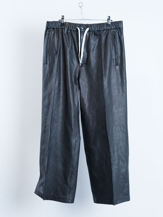PT-SV-NYA-1001 / Japanese Cowhide Wide-Leg Track Pants