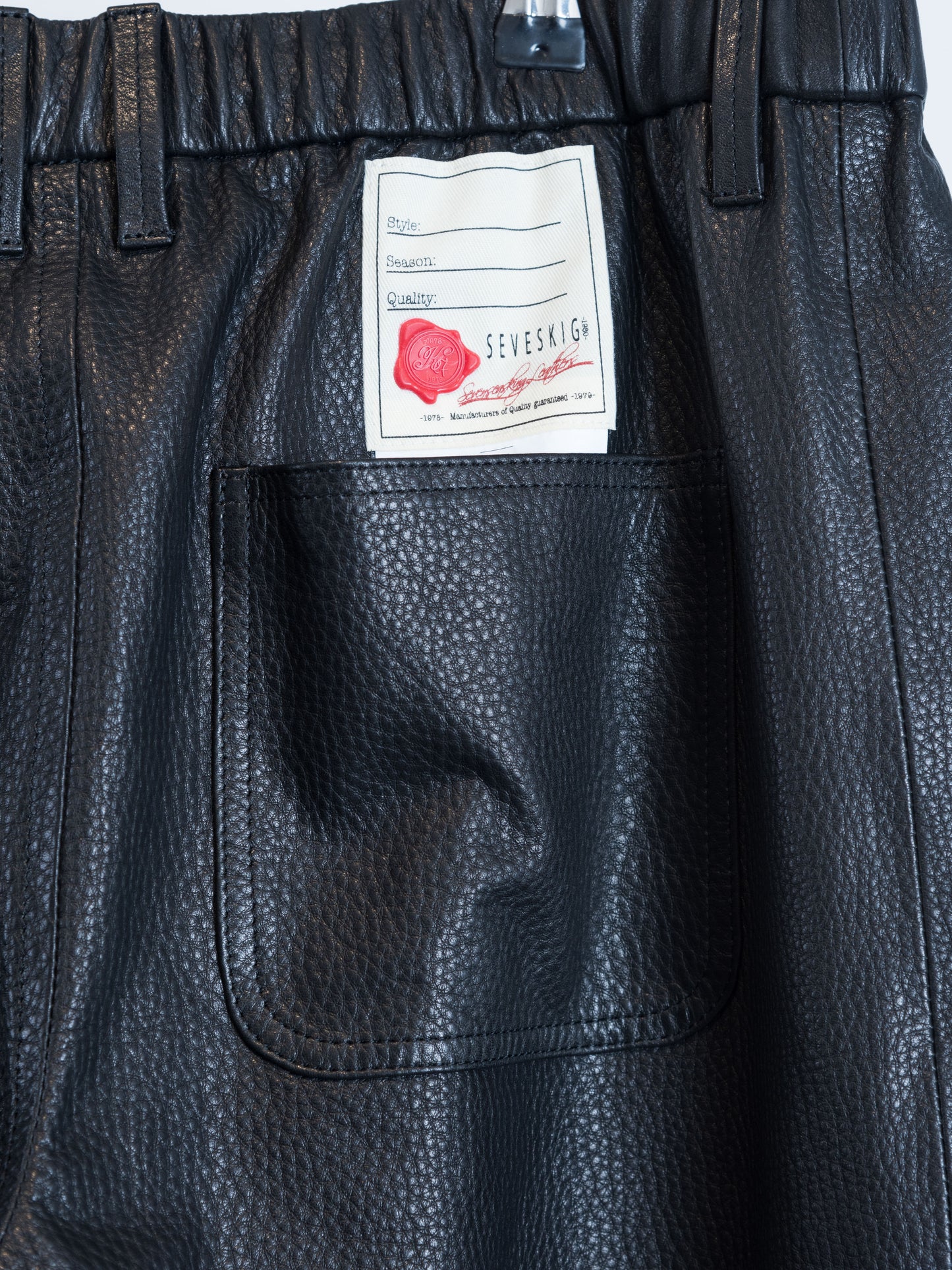 PT-SV-NYA-1001 / Japanese Cowhide Wide-Leg Track Pants