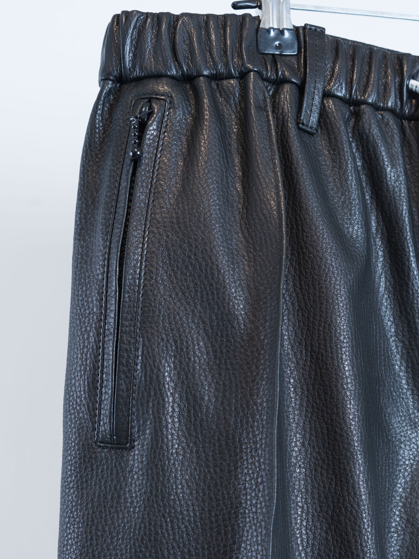 PT-SV-NYA-1001 / Japanese Cowhide Wide-Leg Track Pants