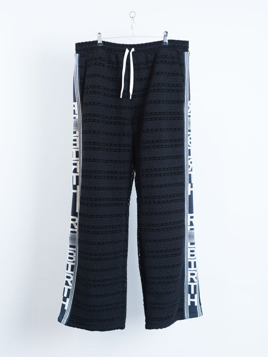 PT-SV-NYA-1003 / Chenille yarn Mesh Track Pants