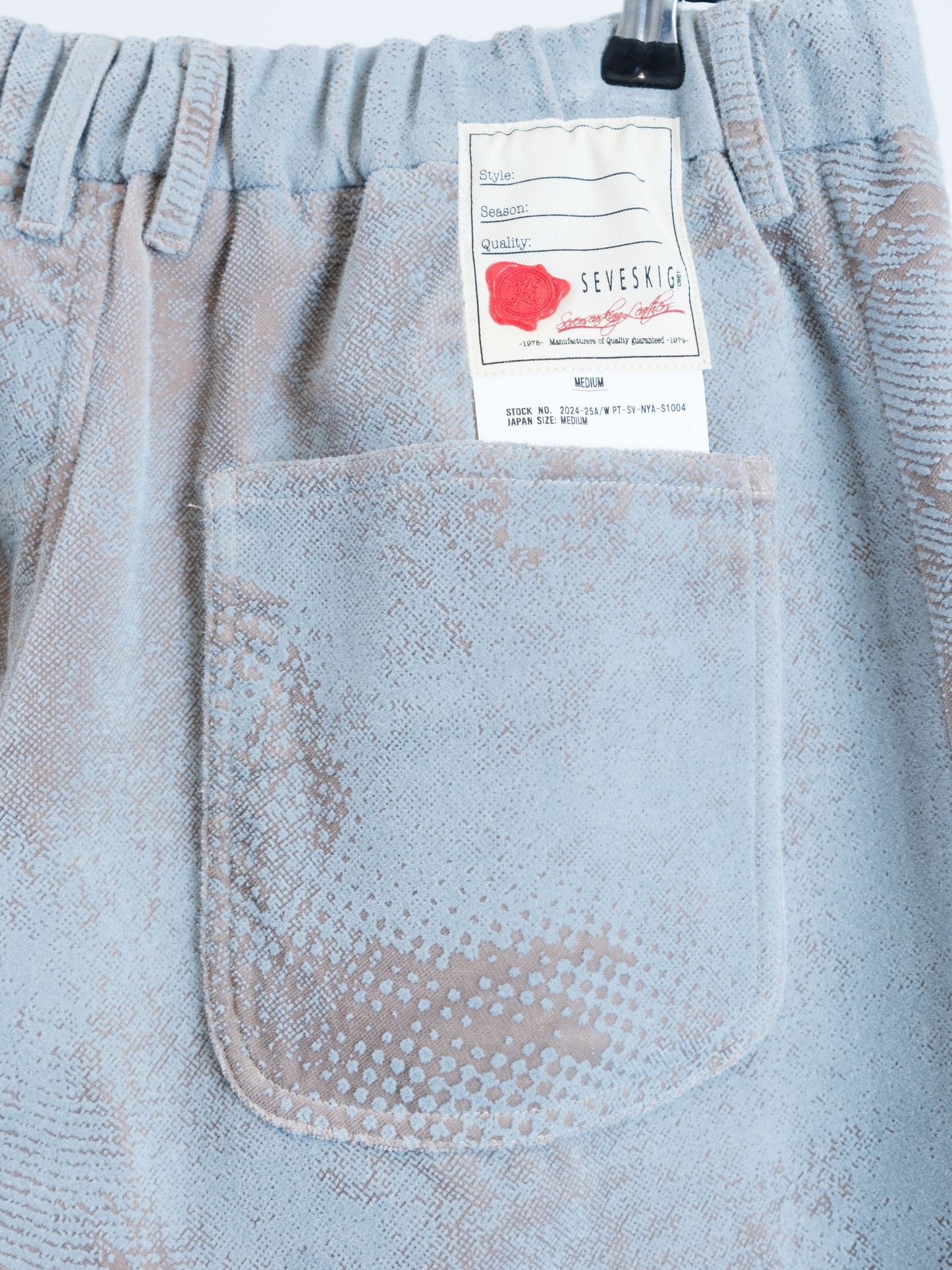 PT-SV-NYA-1004 / Flocked Velvet Track Pants