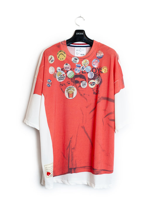 CT-SV-NRS-1008/Vintage Graphic Trompe-l'œil S/SL Tee