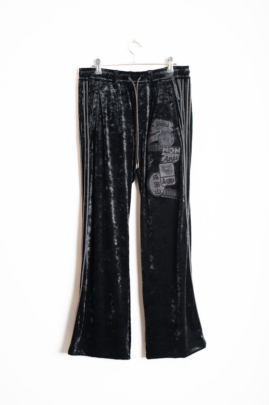 PT-SV-NGA-1009 / Velour Patch Track Pants