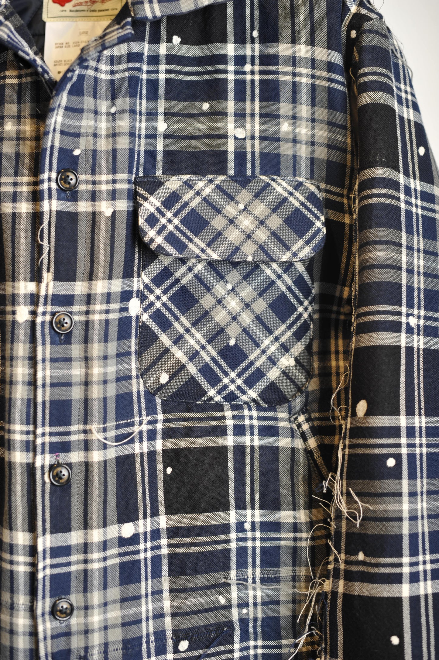 SH-SV-NYA-1001 / Melting Plaid Padded CPO Shirt