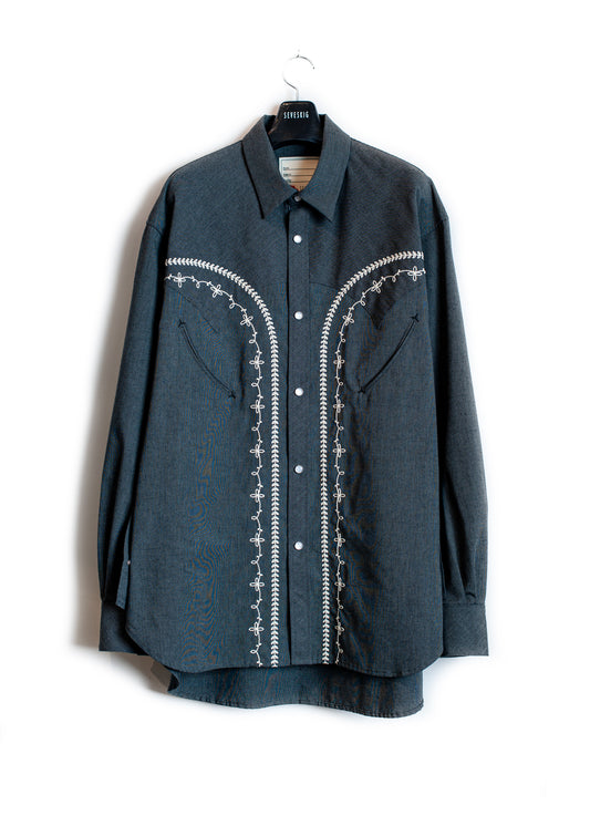 SH-SV-NGS-1004 / Japanese Chambray Western Shirt