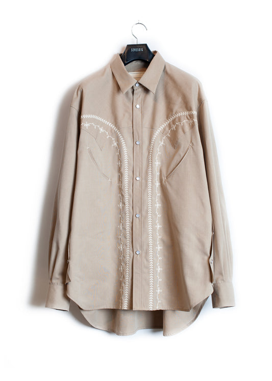 SH-SV-NGS-1004/Japanese Chambray Western Shirt