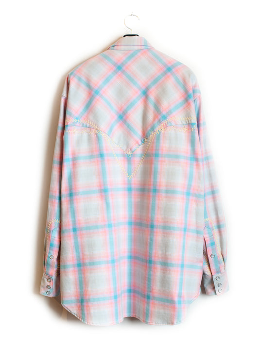 SH-SV-NGS-1003/Ombre Check Western Shirt