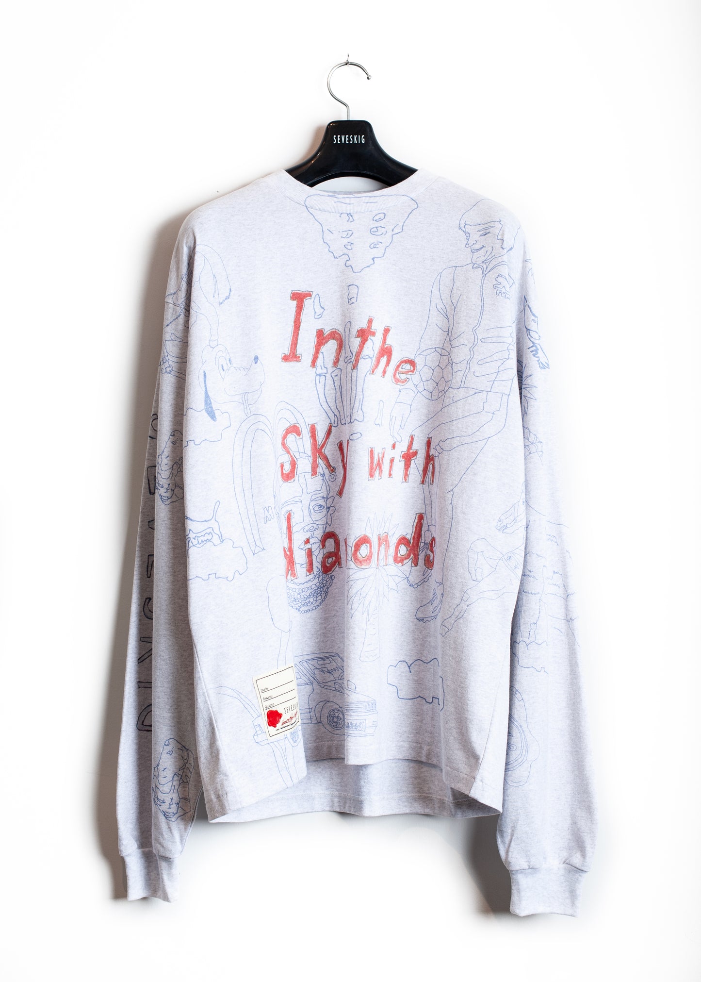 CT-SV-NGS-1003/ RIDAWO Sketch Print L/SL TEE-Shirt