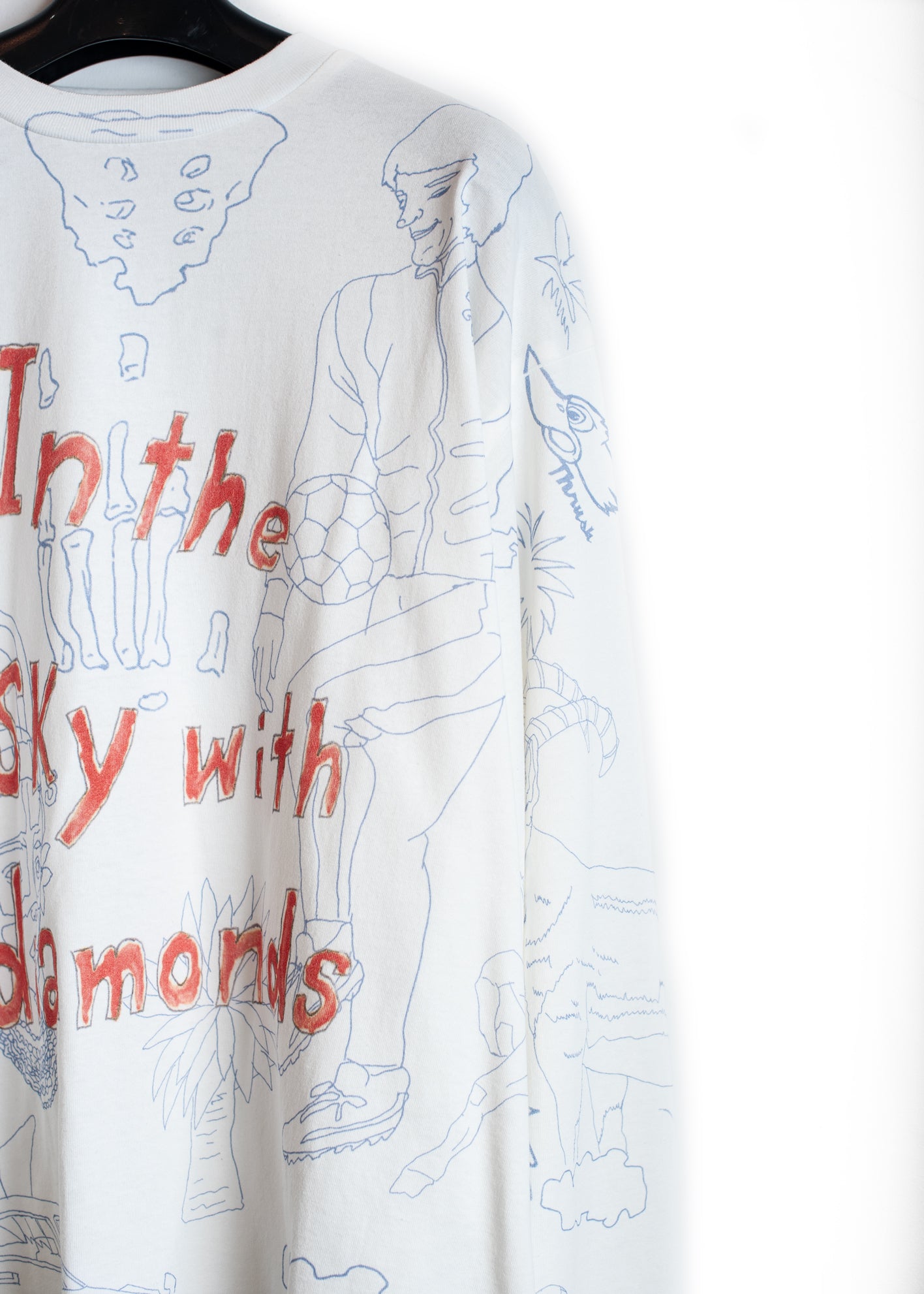 CT-SV-NGS-1003/ RIDAWO Sketch Print L/SL TEE-Shirt