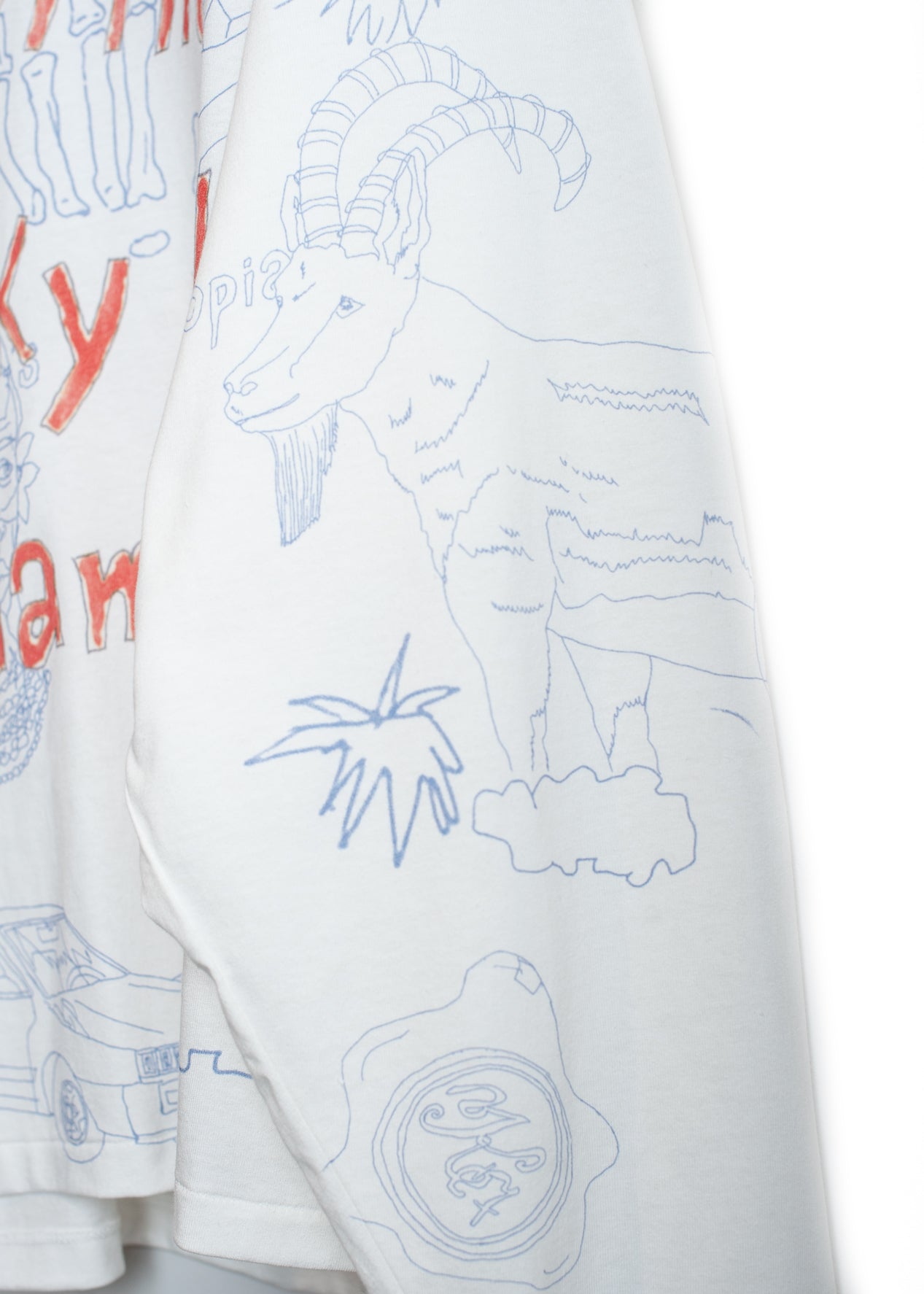 CT-SV-NGS-1003/ RIDAWO Sketch Print L/SL TEE-Shirt