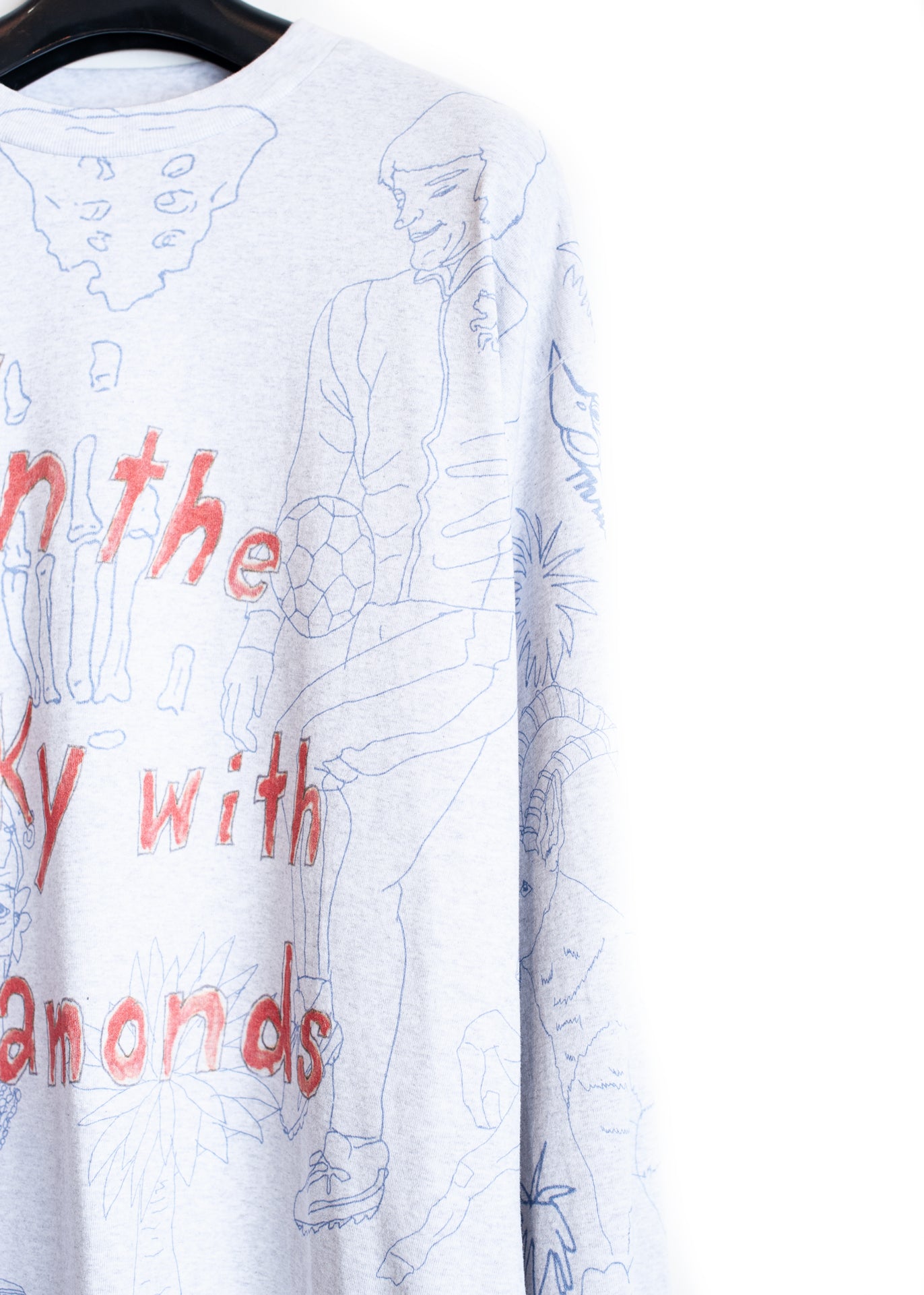 CT-SV-NGS-1003/ RIDAWO Sketch Print L/SL TEE-Shirt