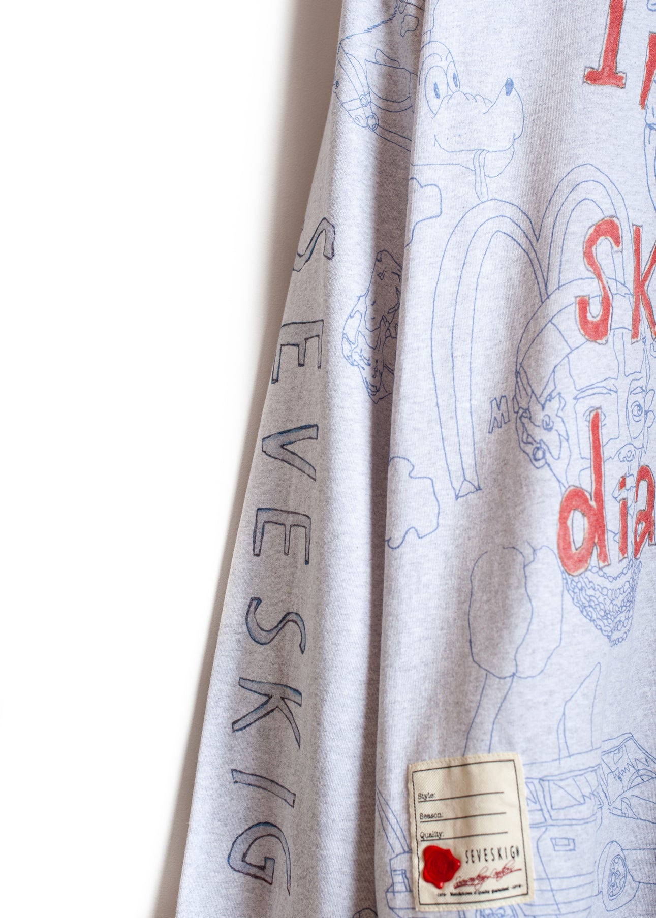 CT-SV-NGS-1003/ RIDAWO Sketch Print L/SL TEE-Shirt