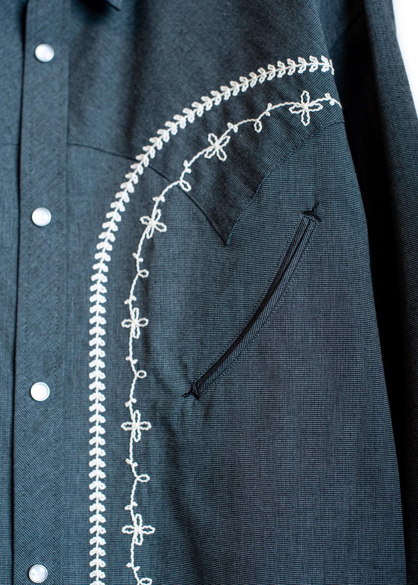 SH-SV-NGS-1004/Japanese Chambray Western Shirt