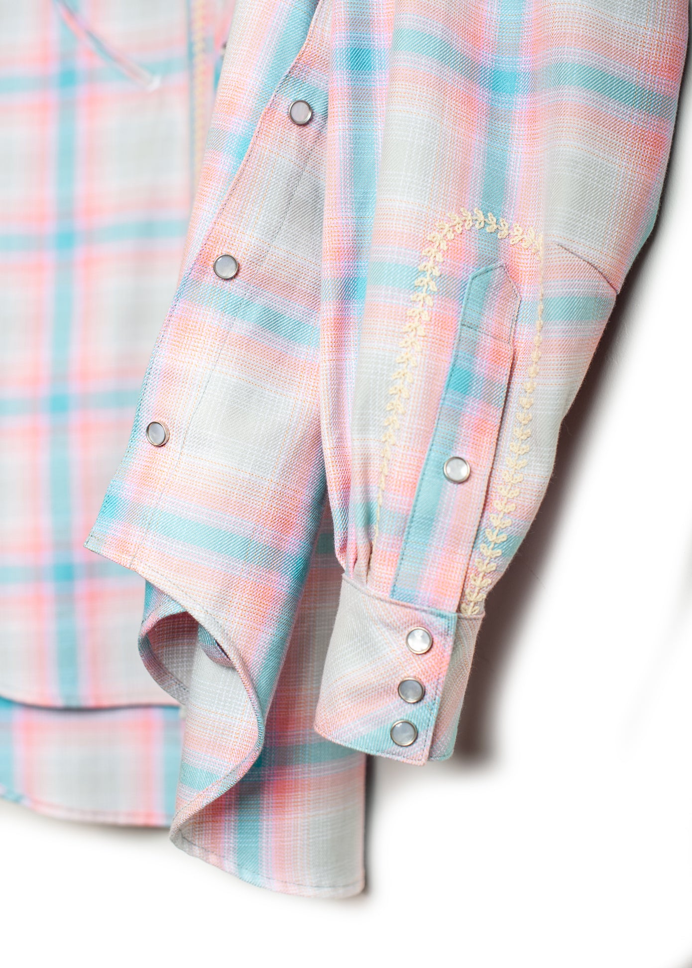 SH-SV-NGS-1003/Ombre Check Western Shirt