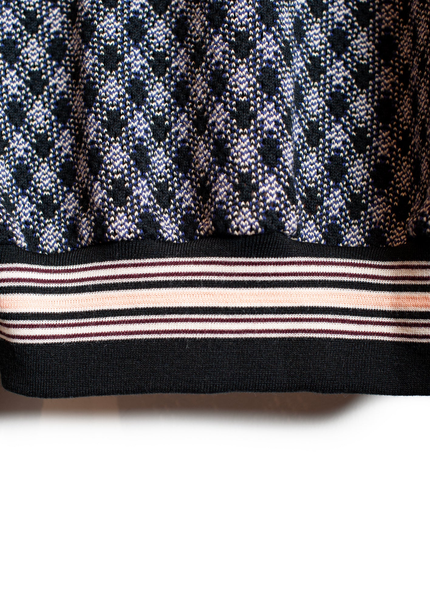 CT-SV-NGS-1004 / Argyle Mesh Emo L/SL Polo Shirt