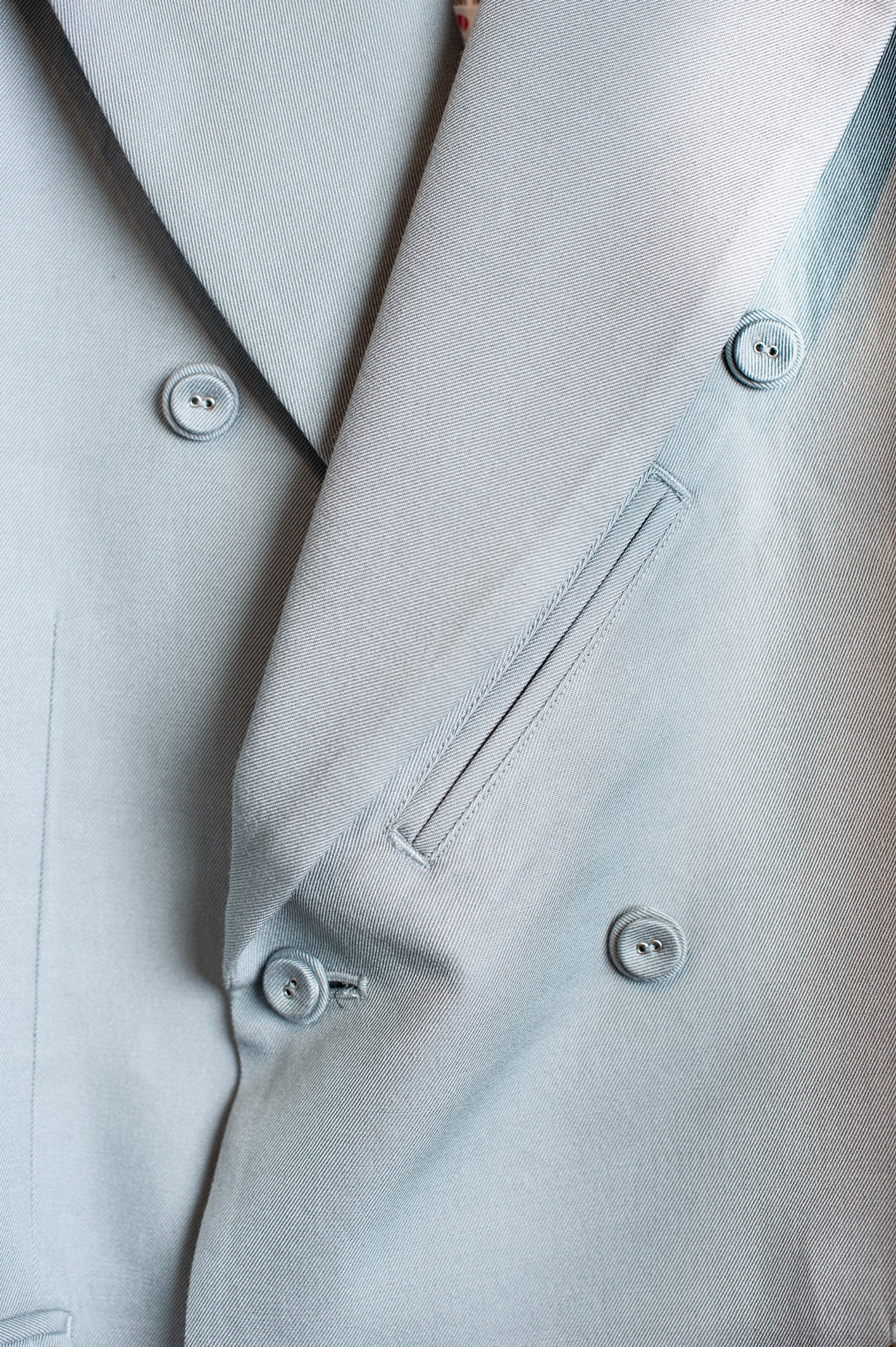 JK-SV-NGS-1003 / Wool Silk Double-Breasted Jacket