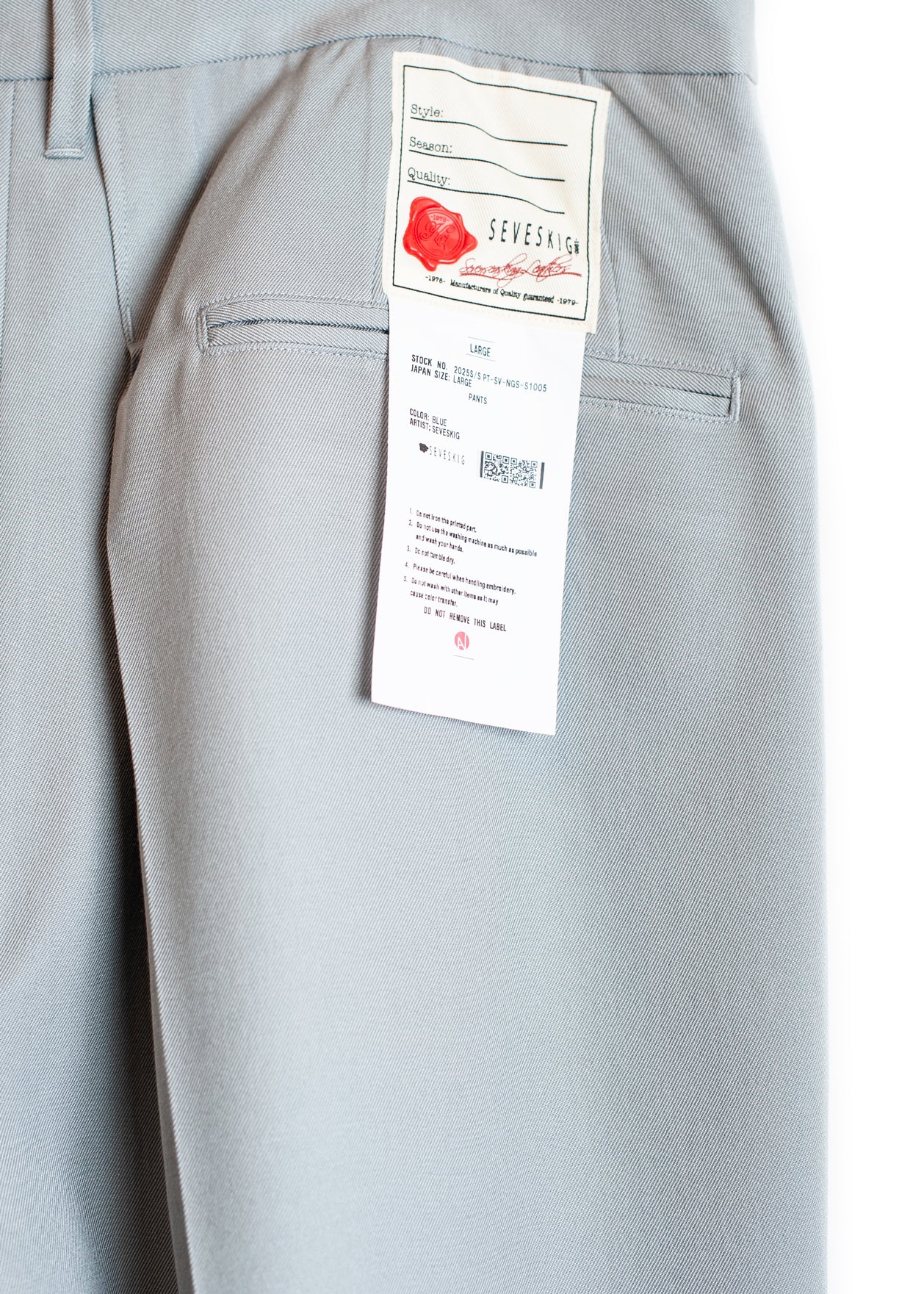 PT-SV-NGS-1005 / Wool Silk Western Wide Slacks