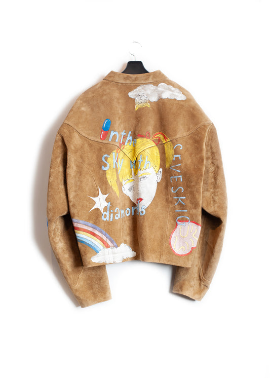 LT-SV-NGS-1003 / Hand Painting East Leather Jacket Ver,Ridawo