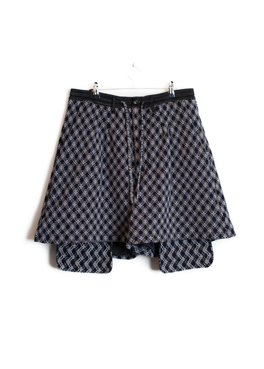 PT-SV-NGS-1012 / Argyle Mesh Wide Shorts
