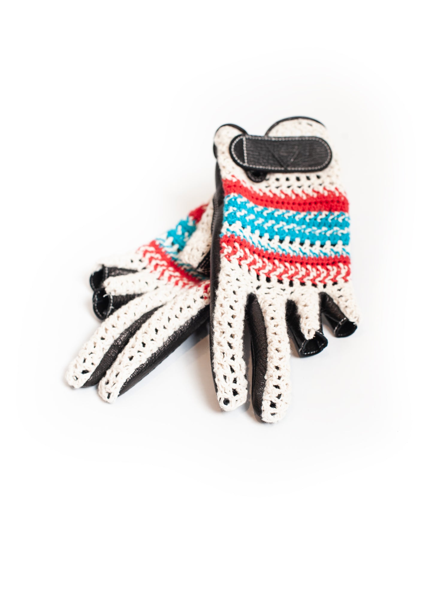 AC-SV-NGS-1005 / Ezo Deer Leather Knit Summer Mesh Gloves