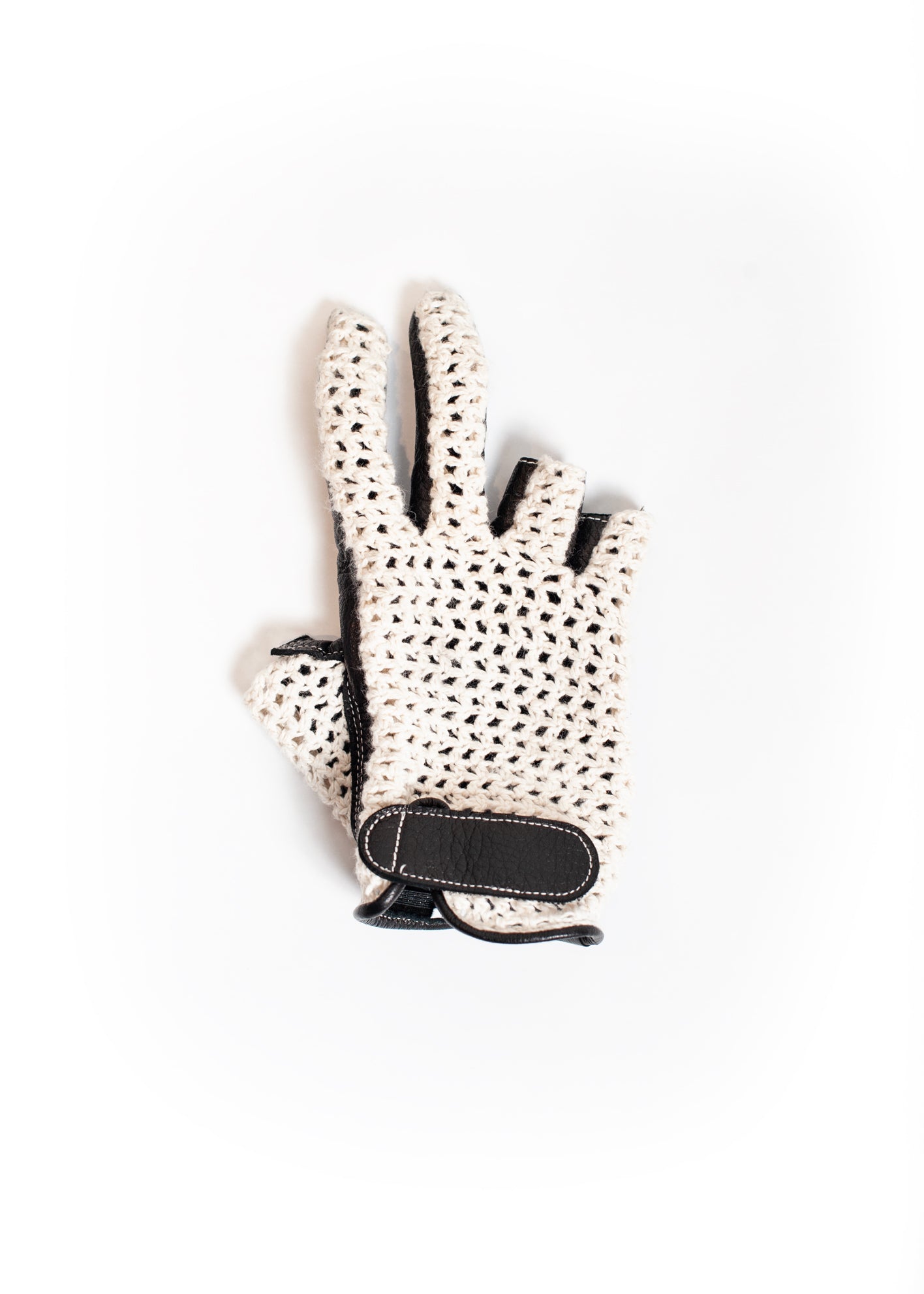 AC-SV-NGS-1005 / Ezo Deer Leather Knit Summer Mesh Gloves
