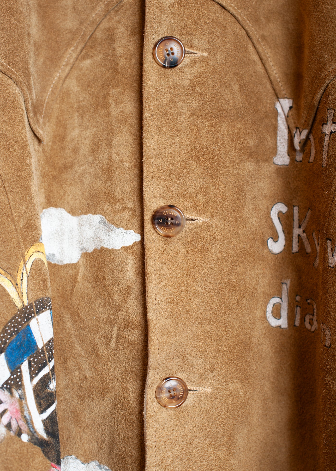 LT-SV-NGS-1003 / Hand Painting East Leather Jacket Ver,Ridawo