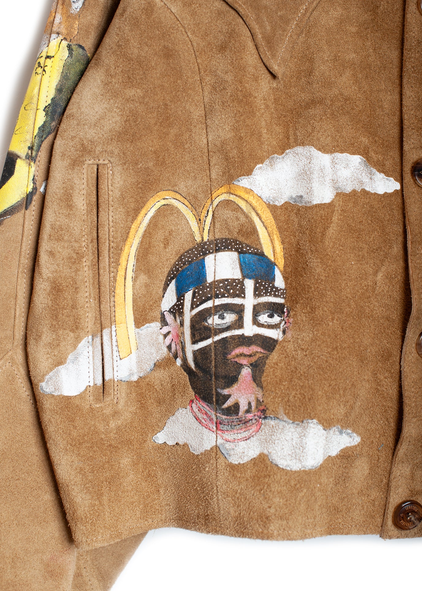 LT-SV-NGS-1003 / Hand Painting East Leather Jacket Ver,Ridawo