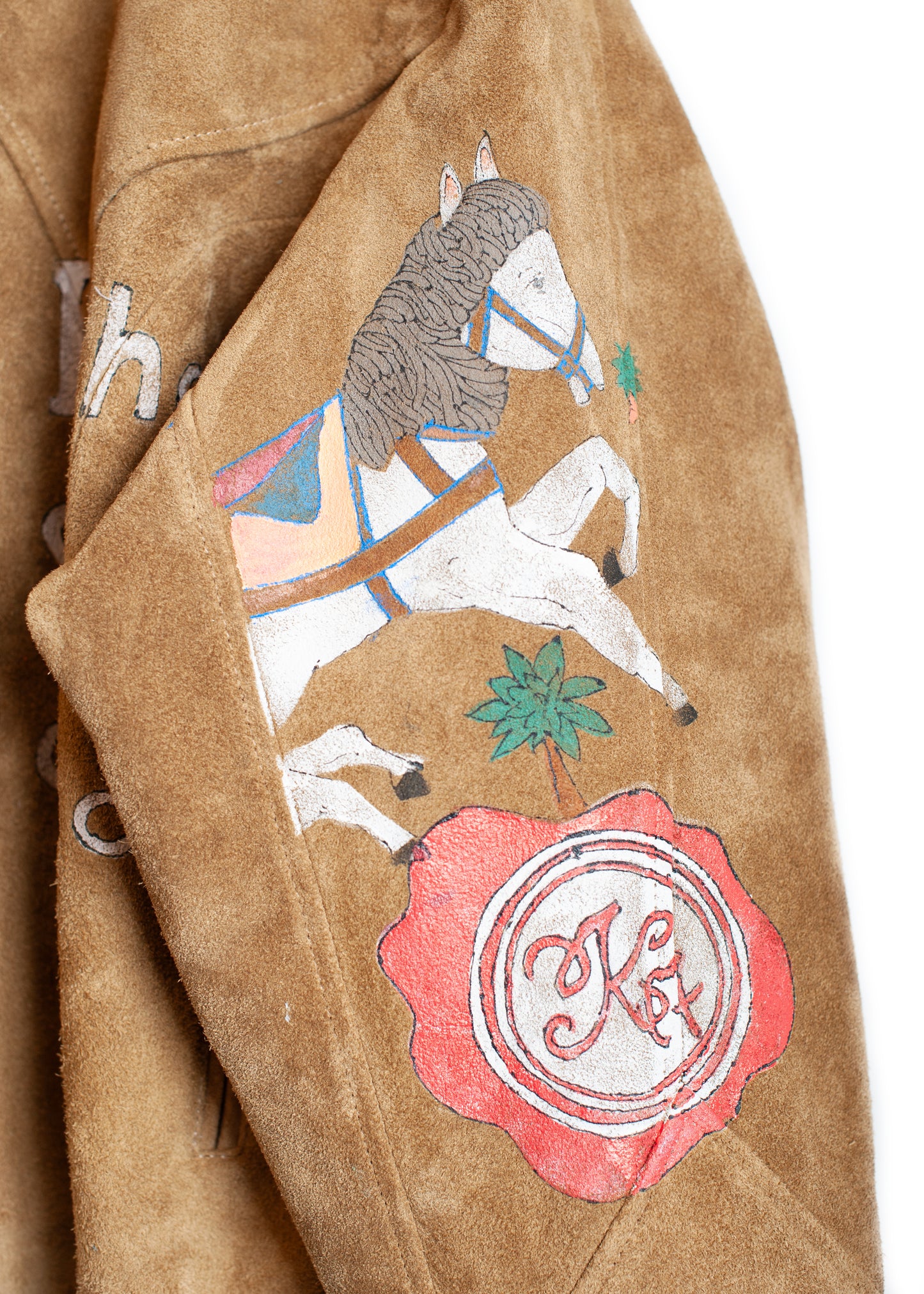 LT-SV-NGS-1003 / Hand Painting East Leather Jacket Ver,Ridawo