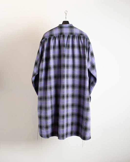 SH-SV-NAS-1004 / Silk flannel Grandpa Shirt Jacket