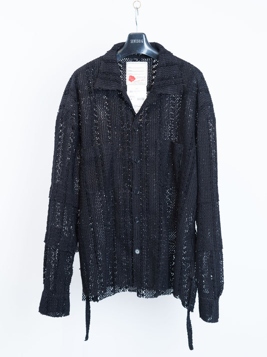 SH-SV-NYA-1002 / Chenille yarn Mesh Shirt