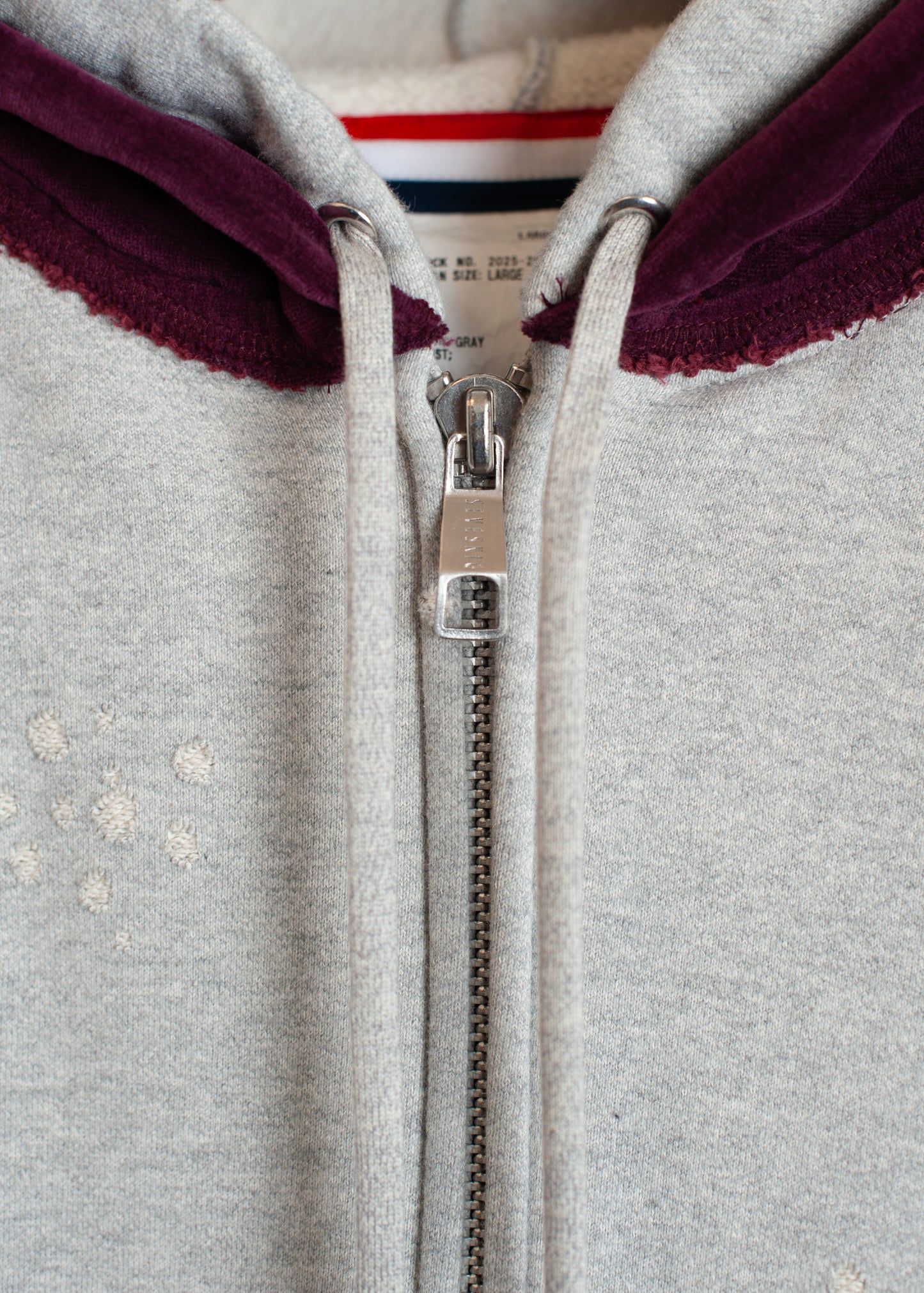 SW-SV-NGA-1003 / Velour Layered Zip up Hoodie